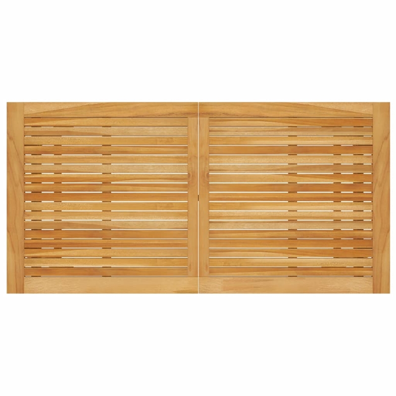 vidaXL Solid Acacia Wood Dining Set in Beige/Cream White