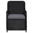 vidaXL Dining Set in Black/Dark Gray