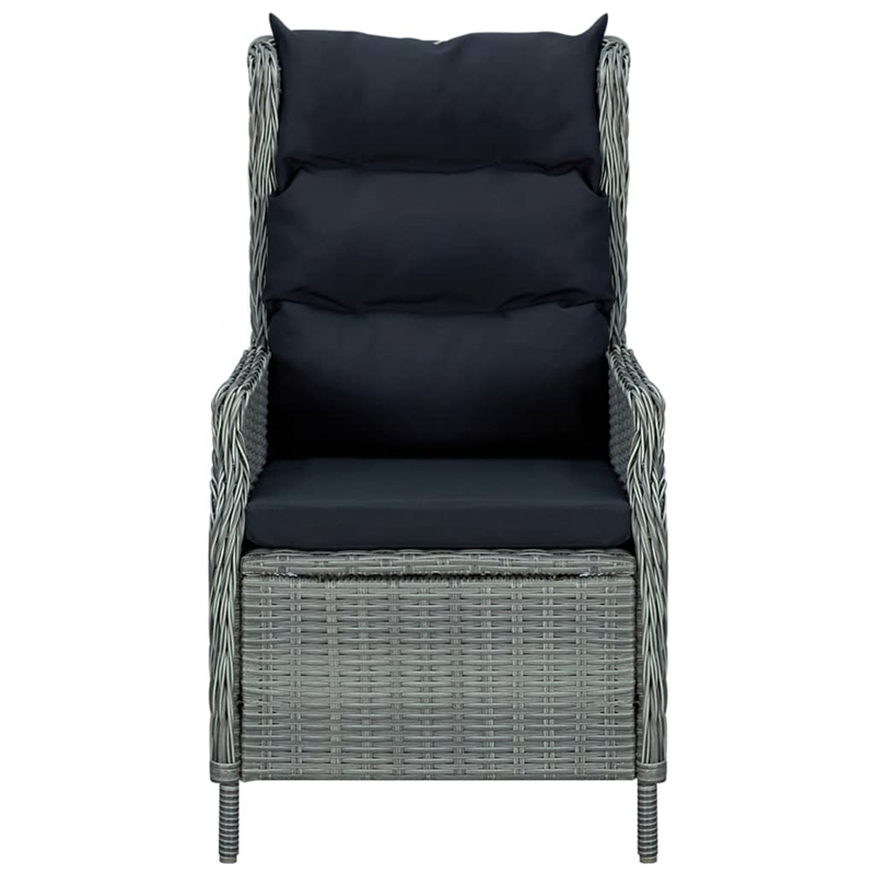 vidaXL Dining Set in Light Gray and Black