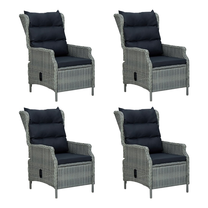 vidaXL Dining Set in Light Gray and Black