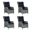 vidaXL Dining Set in Light Gray and Black