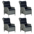 vidaXL Solid Acacia Wood Standard Dining Set in Light Gray