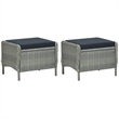 vidaXL Solid Acacia Wood Standard Dining Set in Light Gray