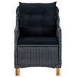 vidaXL Dining Set in Dark Gray/Black