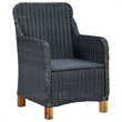 vidaXL Dining Set in Dark Gray/Black