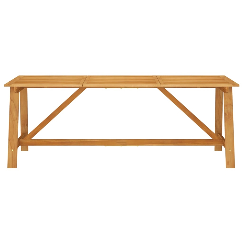 vidaXL Solid Acacia Wood Large Ergonomic Dining Set in Gray
