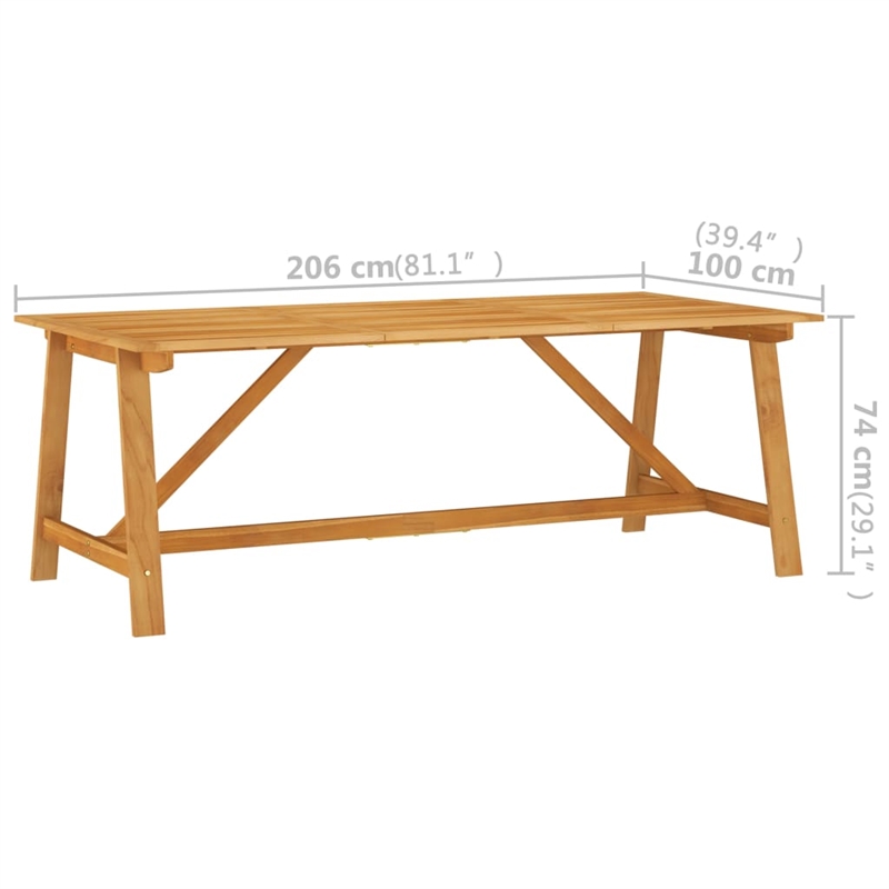 vidaXL Dining Set Table in Black/Cushion in Dark Gray