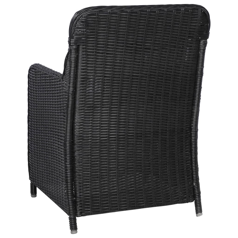 vidaXL Dining Set Table in Black/Cushion in Dark Gray