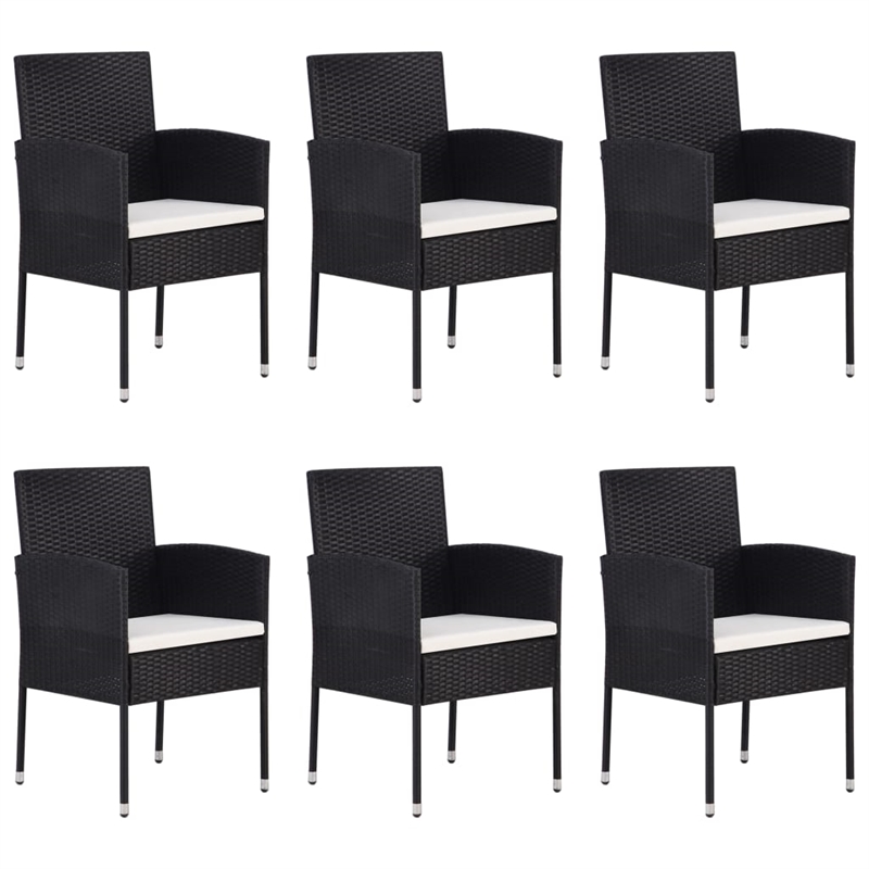 vidaXL Dining Set in Black Solid Acacia Wood Large Garden Dining Set