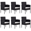 vidaXL Dining Set in Black Solid Acacia Wood Large Garden Dining Set