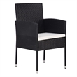 vidaXL Dining Set in Black Solid Acacia Wood Large Garden Dining Set