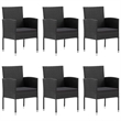 vidaXL Dining Set in Black and Wood