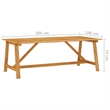 vidaXL Dining Set in Black and Wood