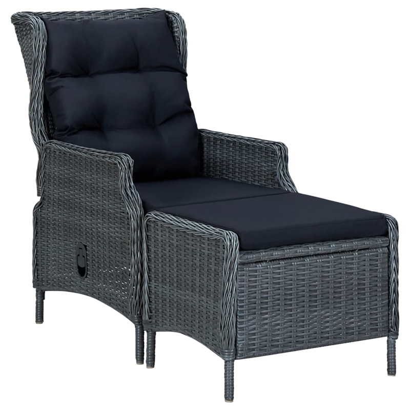 vidaXL Solid Acacia Wood Large Removable Covers Dining Set in Dark Gray