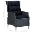 vidaXL Solid Acacia Wood Large Removable Covers Dining Set in Dark Gray