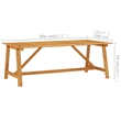 vidaXL Dining Set in Brown Table/Black Cushions