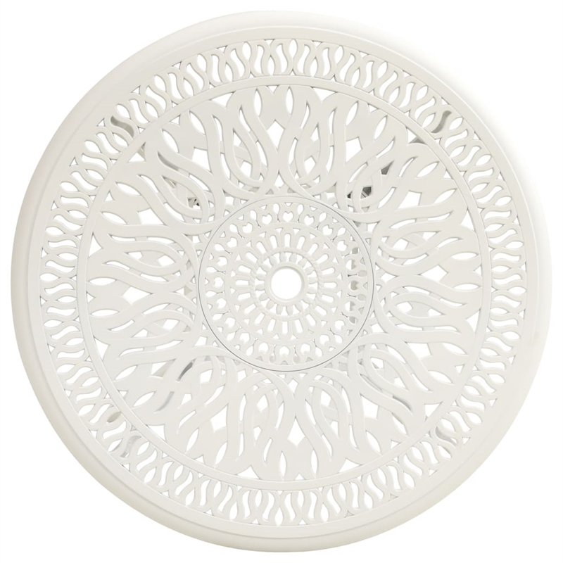 vidaXL Round Classic Outdoor Bistro Set in White