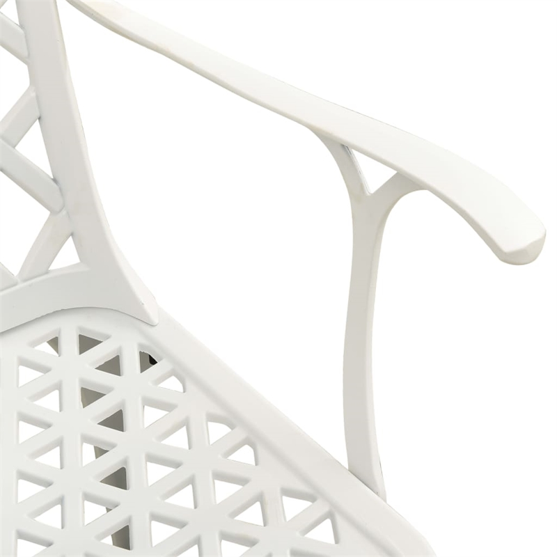 vidaXL Round Classic Outdoor Bistro Set in White