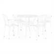 vidaXL Round Classic Outdoor Bistro Set in White