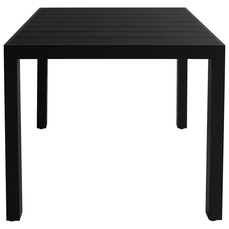vidaXL Powder-Coated Aluminum Dining Set in Black