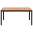 vidaXL Powder-Coated Aluminum Dining Set in Black