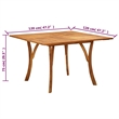 vidaXL Solid Acacia Wood Standard Adjustable Armrests Dining Set in Gray