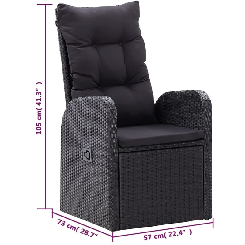 vidaXL Dining Set in Black
