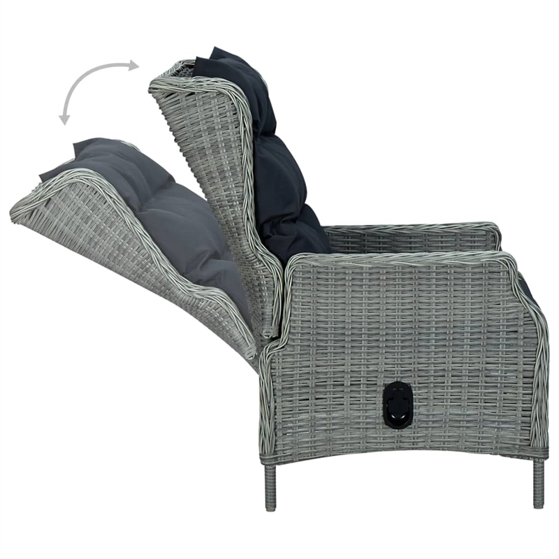 vidaXL Dining Set in Light Gray and Black