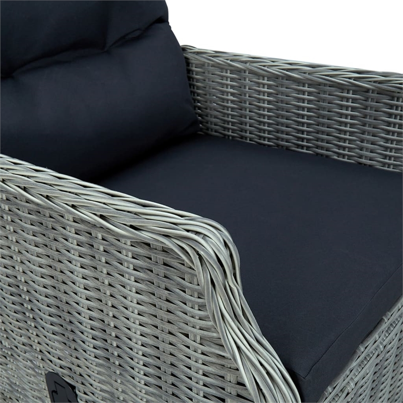 vidaXL Dining Set in Light Gray and Black