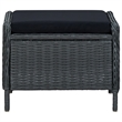 vidaXL Dining Set in Dark Gray/Black Cushions