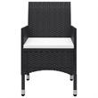 vidaXL Solid Acacia Wood Large Dining Set in Black