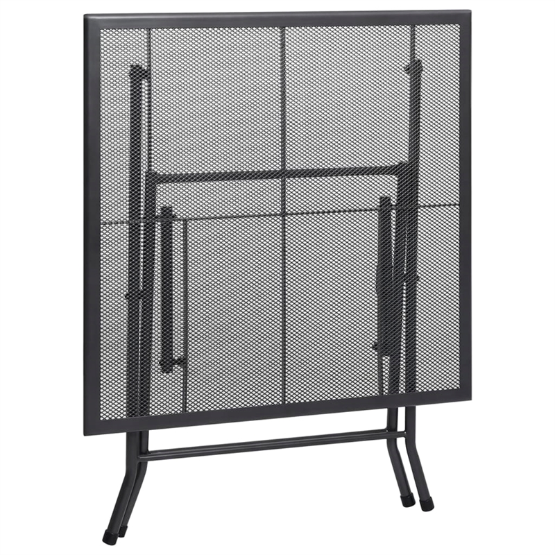 vidaXL Steel With E-Coated and Powder-Coated Dining Set in Anthracite/Gray