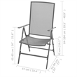 vidaXL Steel With E-Coated and Powder-Coated Dining Set in Anthracite/Gray