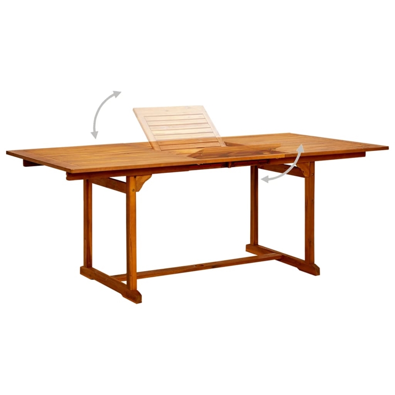 vidaXL Solid Acacia Wood Medium Garden Dining Set Natural/Brown