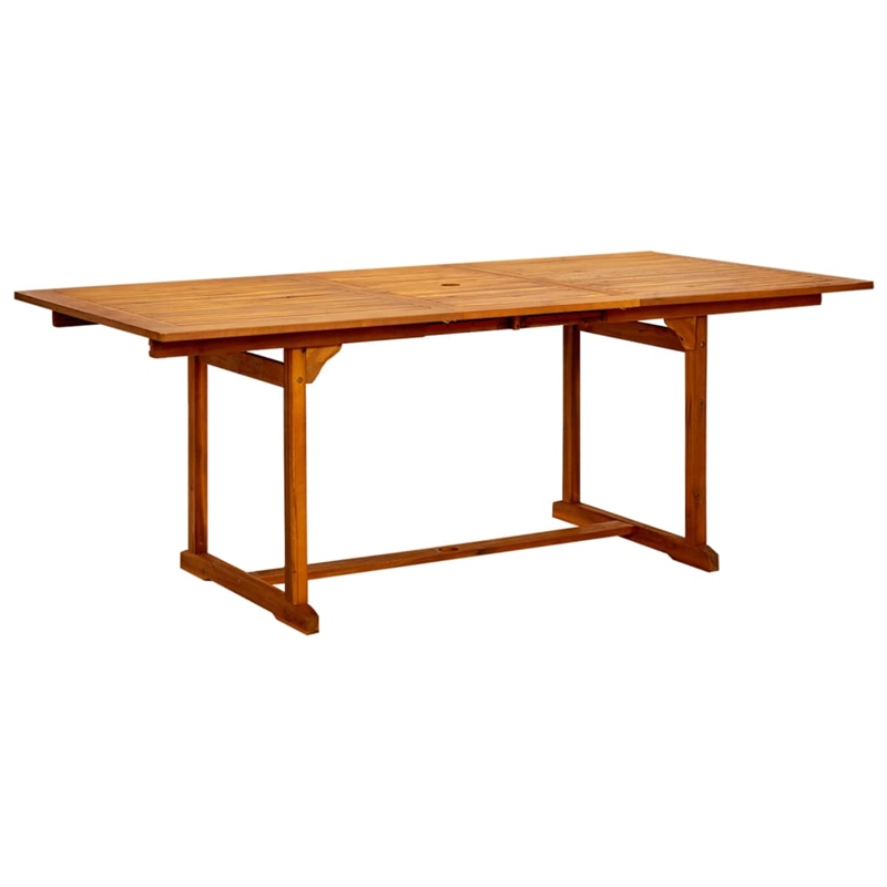 vidaXL Solid Acacia Wood Medium Foldable Garden Dining Set Natural/Brown