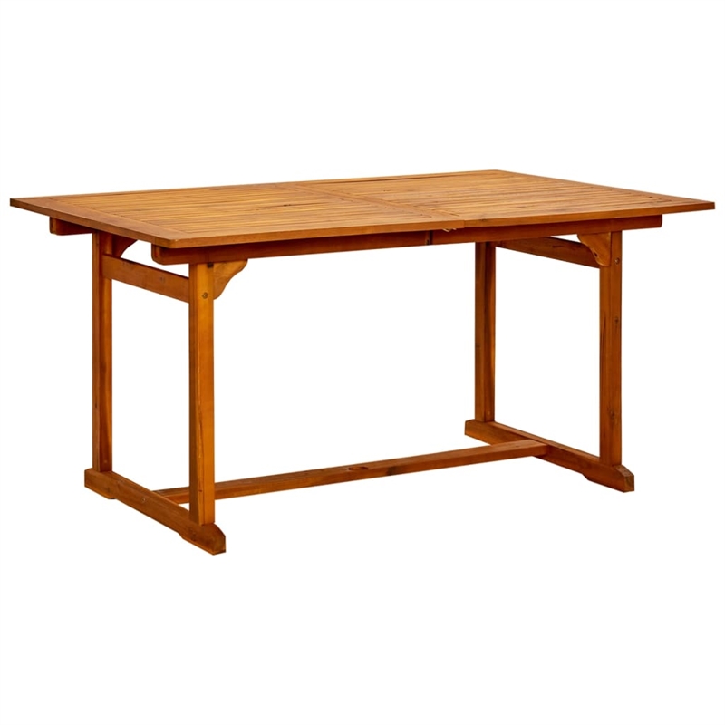 vidaXL Solid Acacia Wood Medium Foldable Garden Dining Set Natural/Brown