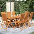 vidaXL Solid Acacia Wood Large Garden Dining Set Natural/Brown