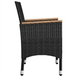 vidaXL Dining Set in Black and Cream White