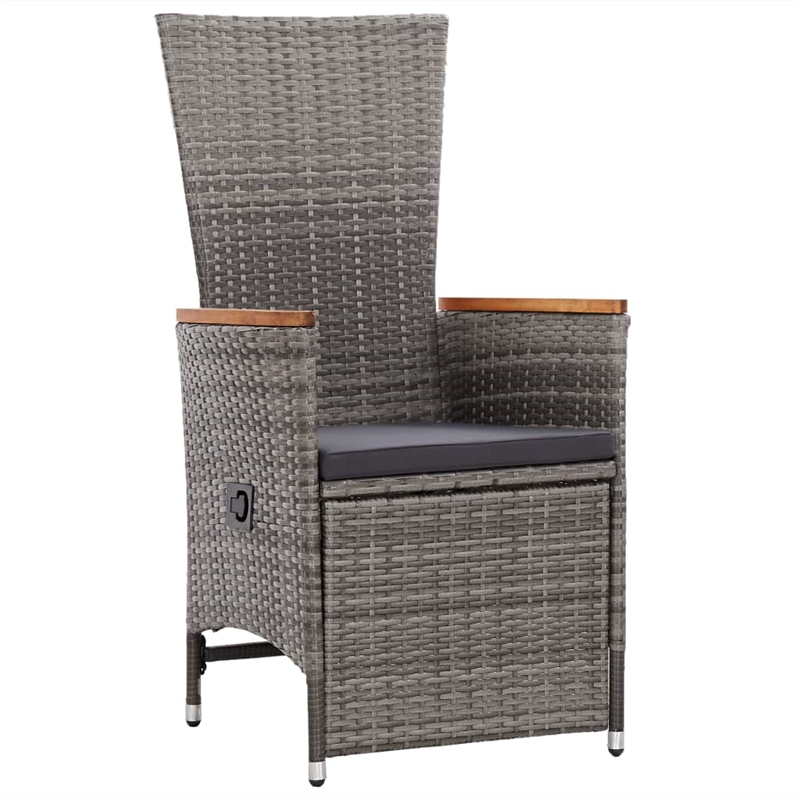 vidaXL Dining Set in Gray For Chair/Dark Gray For Cushion