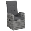 vidaXL Solid Acacia Wood Medium Foldable Dining Set in Gray
