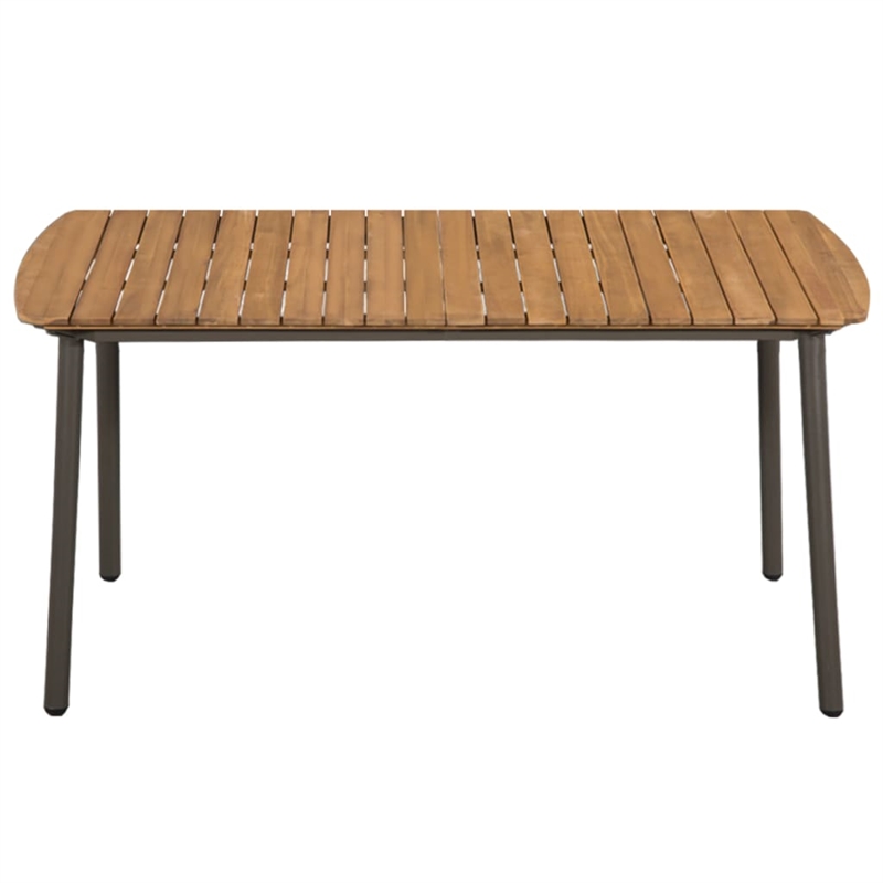 vidaXL Solid Acacia Wood Dining Set in Brown