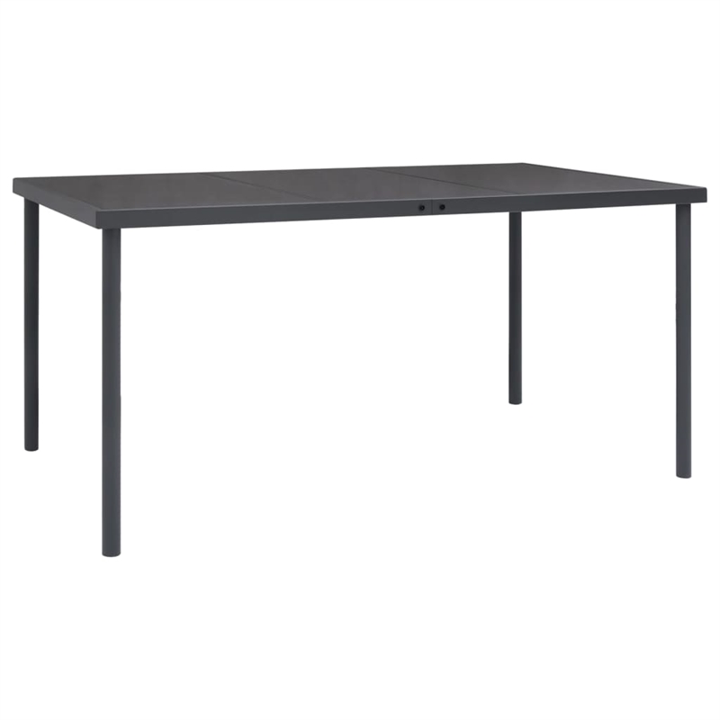 vidaXL Outdoor Dining Set in Black and Anthracite/Gray