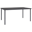 vidaXL Outdoor Dining Set in Black and Anthracite/Gray