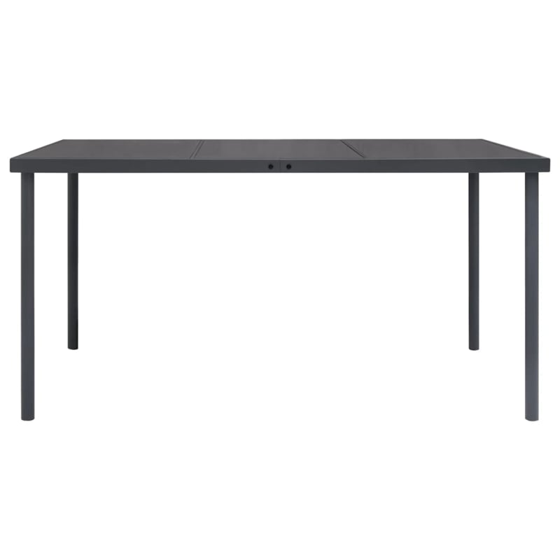vidaXL Outdoor Dining Set in Black and Anthracite/Gray