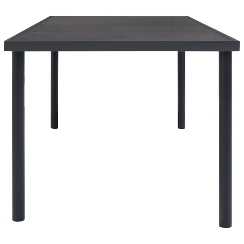 vidaXL Outdoor Dining Set in Black and Anthracite/Gray