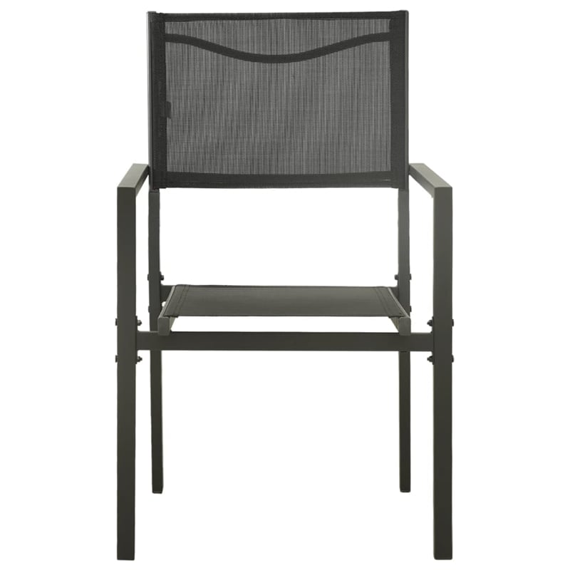 vidaXL Outdoor Dining Set in Black and Anthracite/Gray