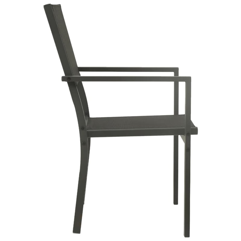vidaXL Outdoor Dining Set in Black and Anthracite/Gray