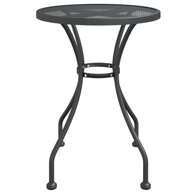 vidaXL Expanded Metal Mesh With E-Coating Garden Dining Set in Anthracite