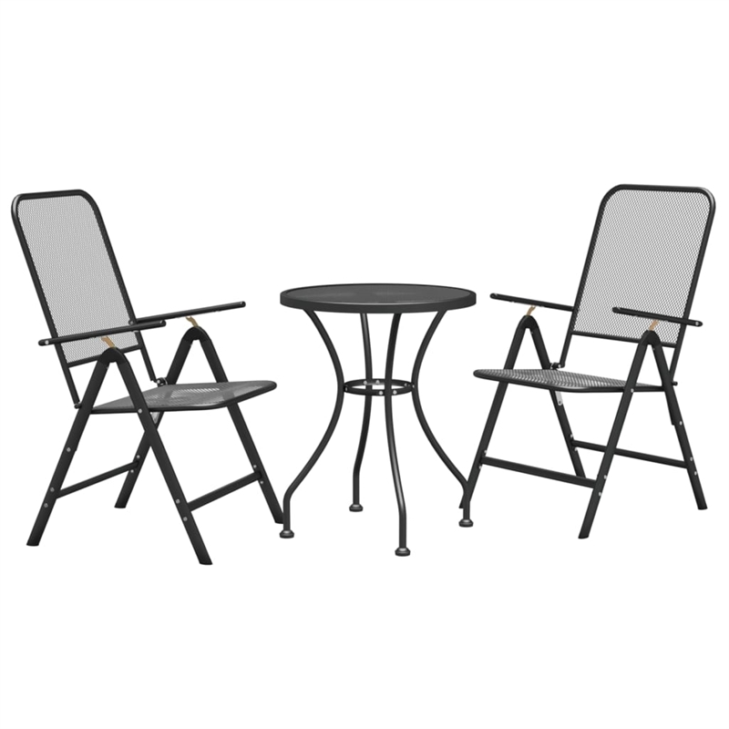 vidaXL Garden Dining Set in Anthracite/Gray