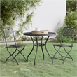 vidaXL Expanded Metal Mesh With E-Coating Garden Dining Set in Anthracite/Gray